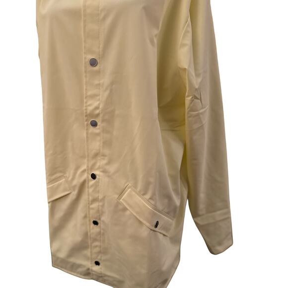 Rains Waterproof Longline Jacket, In Straw Color, Size XL, NWT, Unisex - Picture 4 of 12